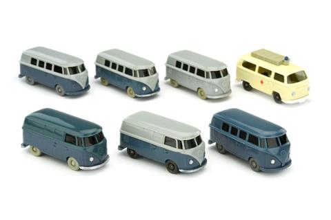 Konvolut 7 VW-Busse der 1960er/70er Jahre