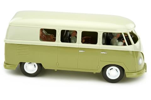 VW Bus (Typ 2), perlweiß/d'-lindgrün