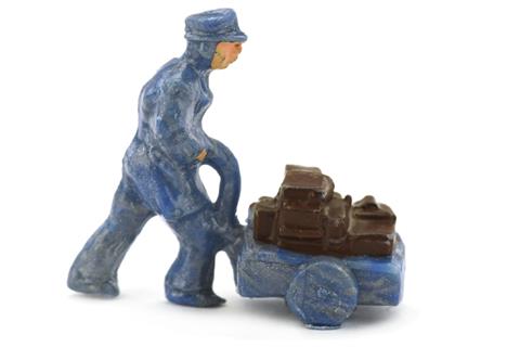Handwagenfahrer (Typ 1), misch-blau