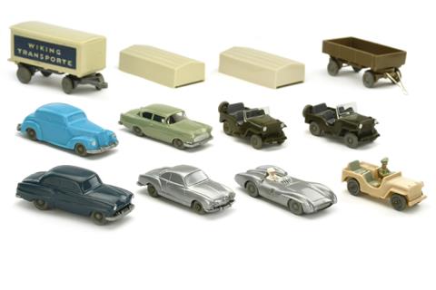 Konvolut 10 Fahrzeuge der 1950er Jahre