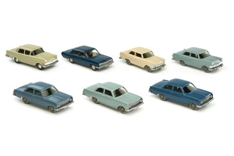 Konvolut 7 Opel-PKW der 1960er Jahre