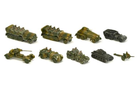 Konvolut 9 Wehrmachtsmodelle (1:200)