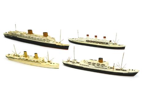 Konvolut 4 Passagierschiffe (um 1940)