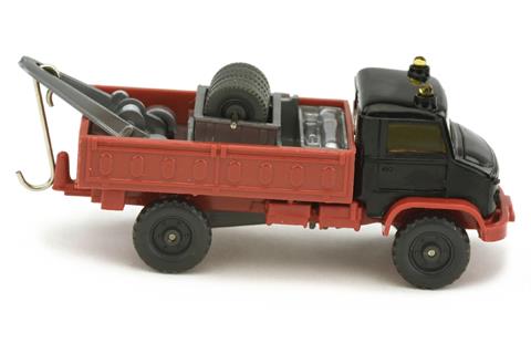 Unimog S Werkstattwagen, schwarz/rot
