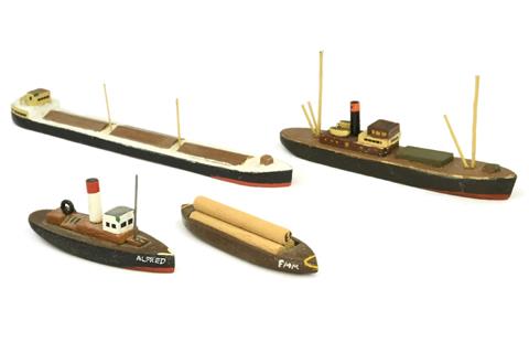 Wommelsdorff - Konvolut 4 kleine Schiffe
