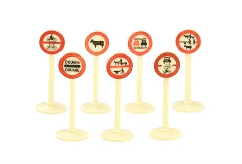 SIKU - Konvolut 7 niederländische Verkehrszeichen