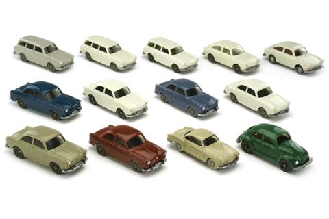 Konvolut 13 VW-PKW der 1960er Jahre