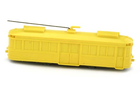 Straßenbahn 2-Achs-Triebwagen, gelb