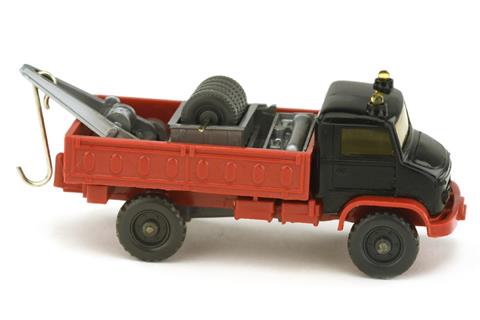 Unimog S Werkstattwagen, schwarz/rot