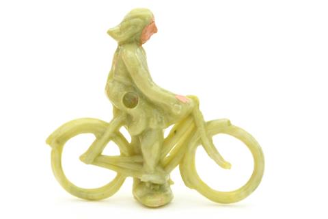 Radfahrer (weiblich), hellgrünbeige